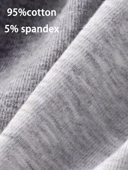 4pcs Dark Grey and Light Grey Men's Underwear