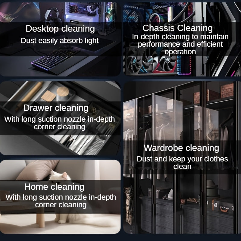 Wireless Handheld Vacuum Cleaner with Blower Function, Powerful Suction, and Compact Design - Ideal for Home, Office, Pet Hair Cleaning - USB Rechargeable, Multi-Functional, Portable, Vacuum Cleaner