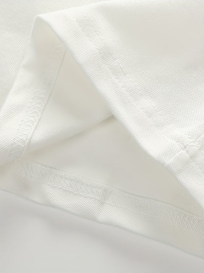 Camisa casual de criança com lapela, t-shirt de manga curta para menino, roupa infantil confortável e respirável.