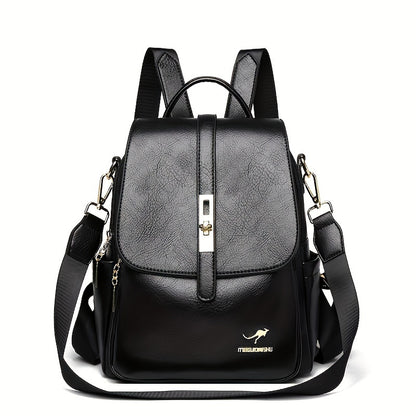 Vintage Anti-Theft Backpack Purse, Preppy College School Daypack, Women'S Casual Travel Commute Knapsack