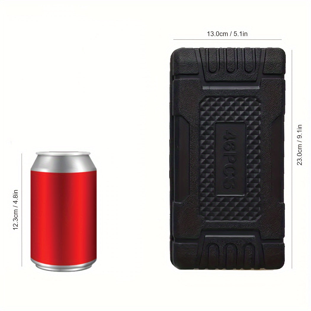 46pcs Car Repair Tool Kit, 1/4 Inch Ratchet Wrench Set with Versatile Bit Socket Set And Extension Bar, Combo Tools Kit, for Car, Motorcycle & Bicycle Repair