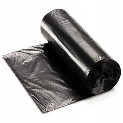 Trash Bags, 60L, Black, Classic, Heavy-Duty, 10 Rolls, 100 Pieces – Reliable 60L Waste Bags, Perfect for Collecting Waste at Home, Office, and Institutions, Made from Thick, Durable LDPE Film, Tear and Stretch Resistant, Fe