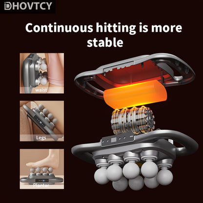 Dhovtcy 8-Head Massage Gun with LED Screen - Rechargeable Handheld Massager for Shoulders, Back, Legs, Arms - USB Charging, Battery, Ergonomic Design for Men & Women, Portable for Home & Travel Use, Massage Gun for Back, Slee