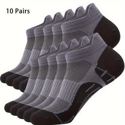 20 Pairs of Men's Socks, 10/20 Pairs Low-Cut Comfort Cushion Casual Socks
