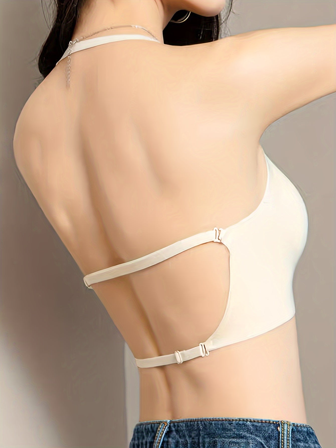 2pcs Seamless U-Backless Sports Bra Set, Breathable Comfortable Crop Top With Adjustable Straps For Yoga And Fitness