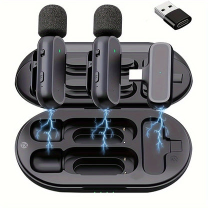 Kit 2 Microfones Sem Fios Profissionais com Estojo