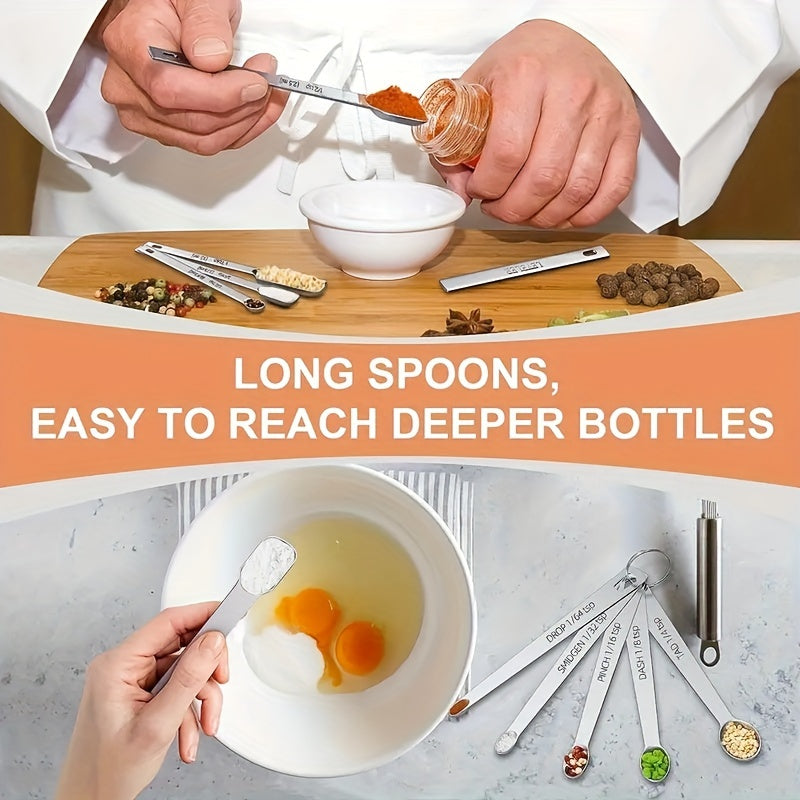 7pcs Set 20pcs Set Measuring Cup + Measuring Spoon Set 7 Stainless Steel Measuring Cups Set + 1 Level And 5 Mini Measuring Spoons for Cooking And Kitchen Measuring Spoons And Measuring Cups Baking Supplies Baking Tools