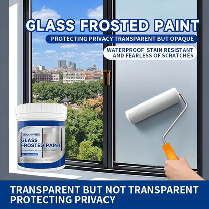 300/500g Matte Frosted Glass Paint - Waterproof, Privacy-Proof, Quick-Drying, Easy to Apply. Suitable for Bathroom and Window Glass, This Special Frosted Film Protects Privacy with a Blurred Effect, Water-Resistant Coating, B