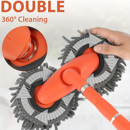 Long Handle Car Wash Brush, Long Handle Ultra-Fine Fiber Car Mop, Car Wash Mop Glove Long Handle Car Cleaning Kit Brush, Kit Brush Dust Remover Scratch-Free Cleaning Tool, Commercial Mop