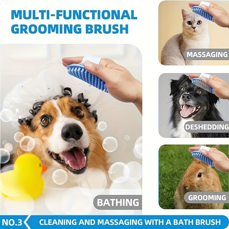 6pcs Dog Grooming Kit: Bath Brush, Towel & Washing Gloves - Shedding Control for a Shiny Coat