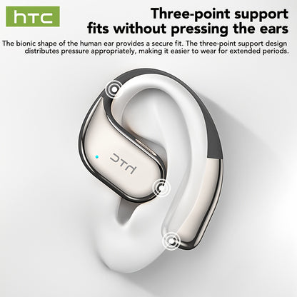 1pc HTC NE39 AI Translator Headset with Real-Time Translation in 131+ Languages, Wireless 6.0, Long-Lasting Battery, Touch Control, Gaming Mode, Compatible with PC/Phone/Tablet - Lightweight AI Translation Earbuds for Travel,