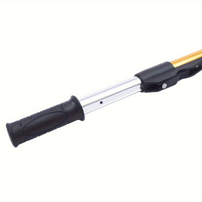 Professional Drywall Flat Finishing Box Tool with 101.6-162.56cm Adjustable Handle - Aluminum Alloy Manual Scraper, Large Capacity Putty Box, 30° Rotating Head & Double-Spring Design for Smooth Walls & Ceilings, Drywall Fini