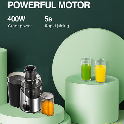 Heavy-Duty Electric Juicer Blender - Centrifugal Juicer Machine with Pure Copper Motor, 18000 RPM High-Speed Blending, Wide Mouth (65mm) for Maximum Yield - Stainless Steel Construction, Non-Slip Base - Ideal for Home & Comme