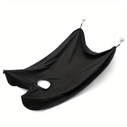 Men Beard Bib Hair Trimmer Shaving Apron Bath Barber Stick To Mirror Cloth Cover Shaving Holder