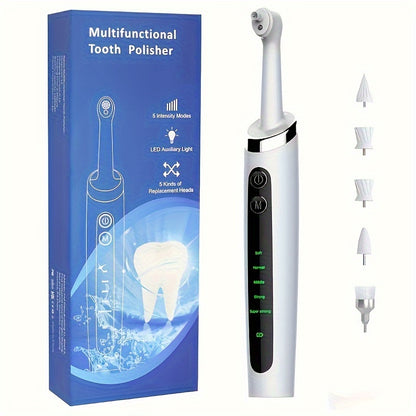 Household Dental Calculus Remover Teeth Kit Electric Tooth Polisher With Multifunctional Replacement Head