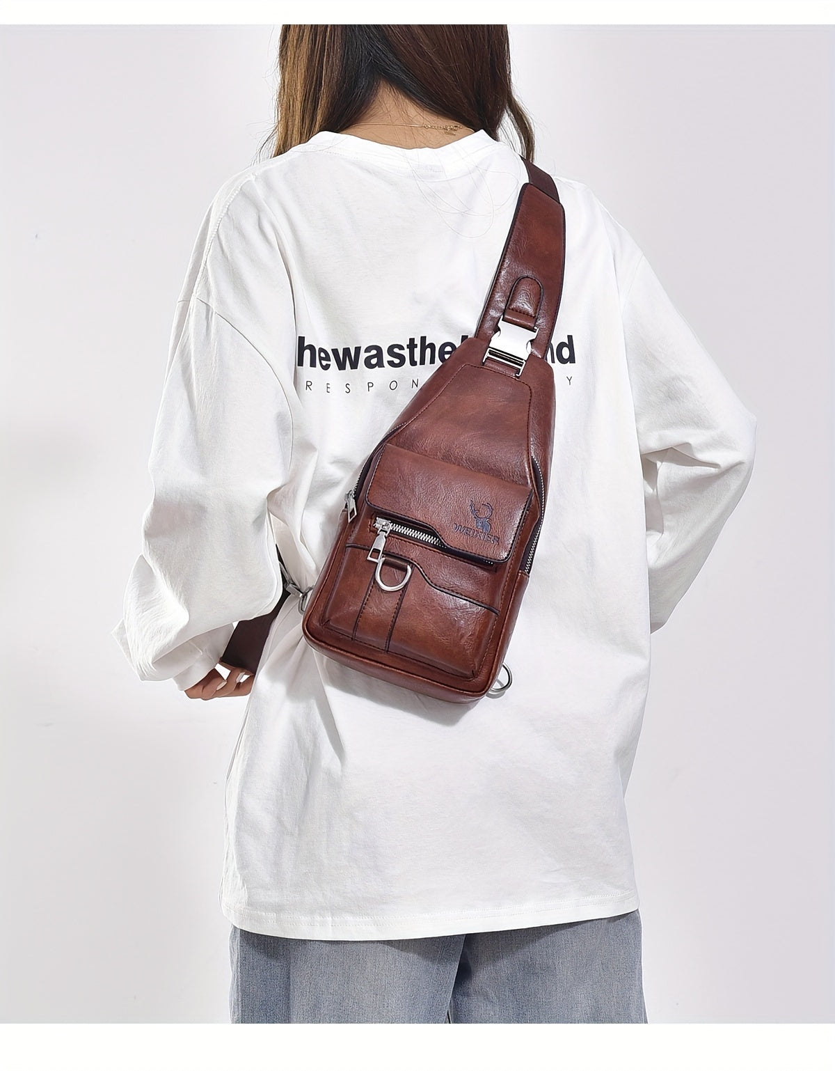 New and Wear-Resistant Men's Crossbody Bag, Handbag, Shoulder Bag, Chest Bag, Made of Wear-Resistant Fabric, with Large Capacity, Convenient to Carry, Suitable for Daily Work, Leisure, and Travel, Available in Multiple Colors