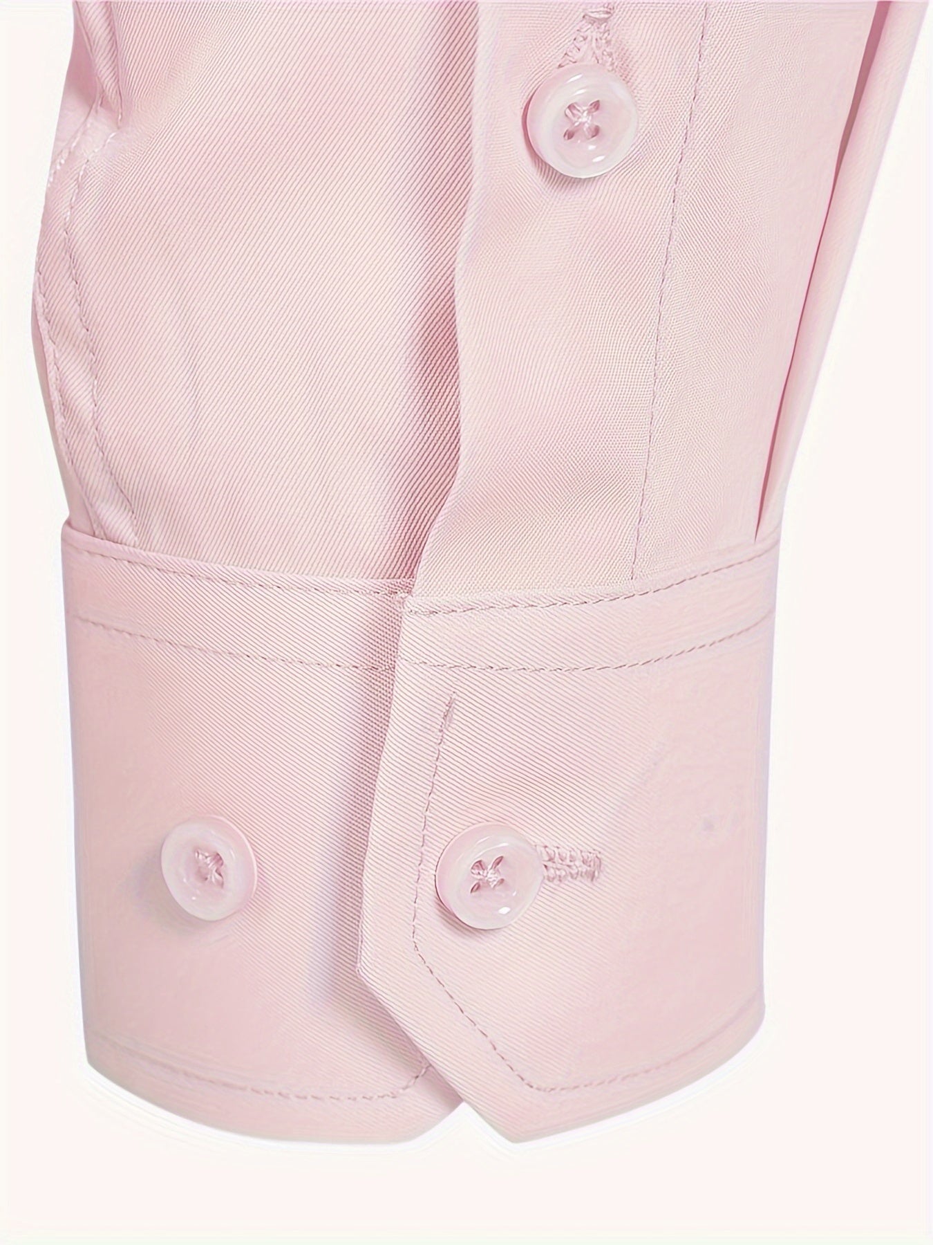 Men'S Slim Fit Long Sleeve Shirt - 55% Cotton, 40% Polyester, 5% Spandex, Solid Color, All-Season, Woven Fabric, Button-Up, Lapel Collar, Casual Weekend Wear, 125g/m²