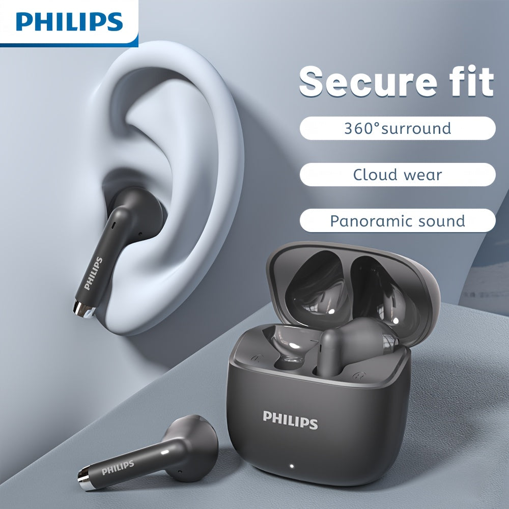 PHILIPS 2025 Wireless Earbuds - New upgrade V6.0, Low Latency, Long Battery Life, Sound Isolation, with Mic for Gaming, Sports, and Music