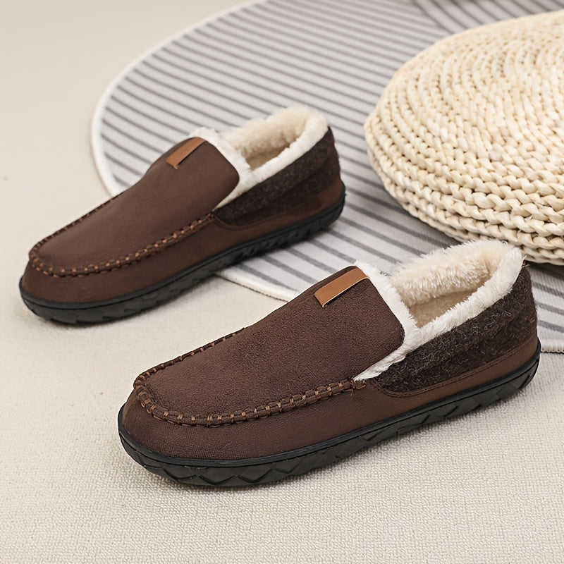 SKYGRASS Unisex Slip-On Slippers - Thick Cushioned EVA Sole, Soft Fabric Upper & Lining, Round Toe Design for Indoor/Outdoor Use - Winter Warmth, Casual Comfort - Ideal Gift for Men & Women, Indoor Slippers, Indoor Footwear,