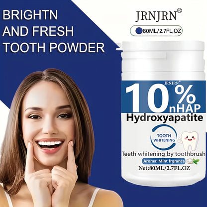 10% Hydroxyapatite Whitening Tooth Powder - Deep Cleansing & Fresh Breath, Strengthens Dental Care, Ideal for Daily Use & Travel, Oral Health & Hygiene Gift for Women & Men, Tooth Cleaning Essentials, Sleek Packaging, Oral Ca