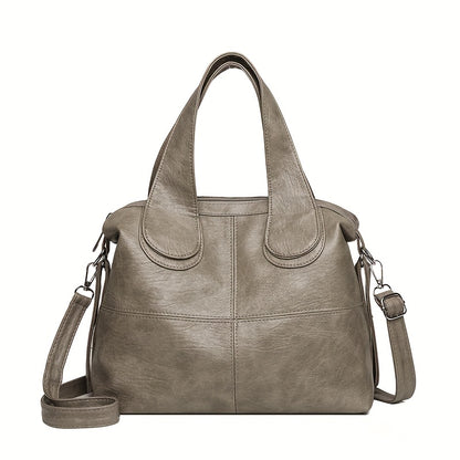 Women's Professional Tote Bag with Adjustable Shoulder Strap - Large Capacity Work Handbag, Zipper Closure, Purse for Office, Travel, Everyday - Available in Brown, Black, Beige, Gray, Camel - KINGANT, Durable Polyester Linin