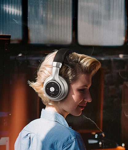 Picun Over-Ear Wireless Headphones, Wireless 5.3 with Low Latency Mode, Dual Composite Drivers for Hi-Fi Sound, 60H Playtime & Real-Time Battery Display, Wired/Wireless Dual Mode, Adjustable Head
