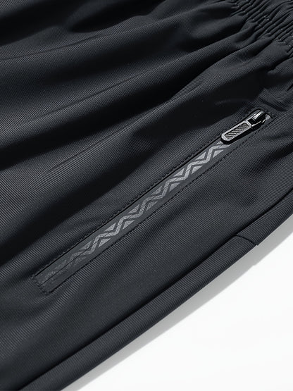 3-Pack Men's Elastic Drawstring Sweatpants - Casual Joggers with Zipper Pockets, Suitable for Gym, Basketball, Camping, Fishing, Beach Running