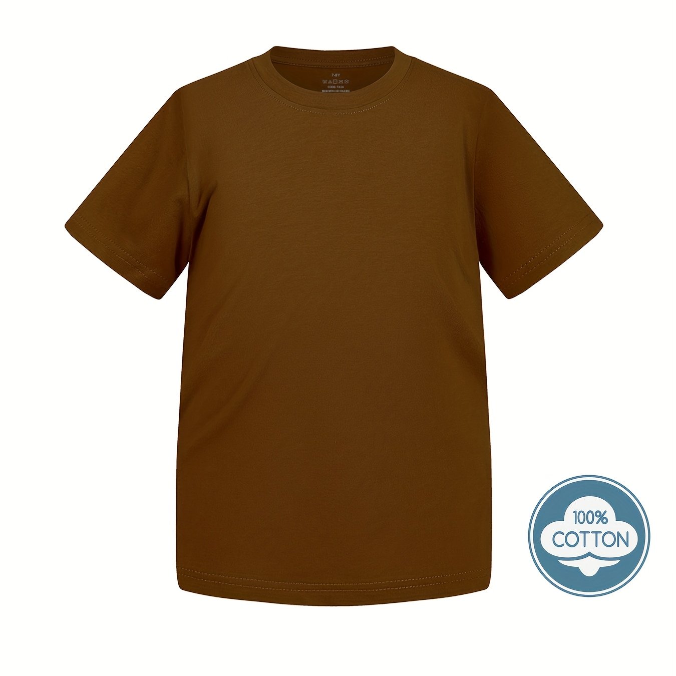 Kid's Solid Color T-shirt, Casual Short Sleeve Top, Boy's Tee For Summer