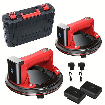 2pcs Set Of 20.32 cm Vacuum Suction Cups 200kg Load Capacity Heavy Duty Vacuum Picker with Double Layer High Quality Rubber Large Diameter Suction Cup Smart Pressure Display for Handling And Installation Can Be Used to Move G