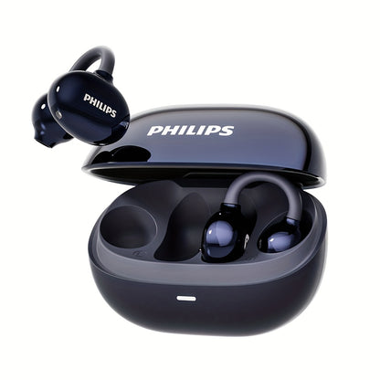 For Philips Wireless Earbuds with Touch Control, Open-Back Design, High-Definition Sound, and Noise Cancellation for Calls - Plastic Earphones with Condenser Mic, TWS Sports Headphones for Cellphones TAT3469, USB-C Charging,