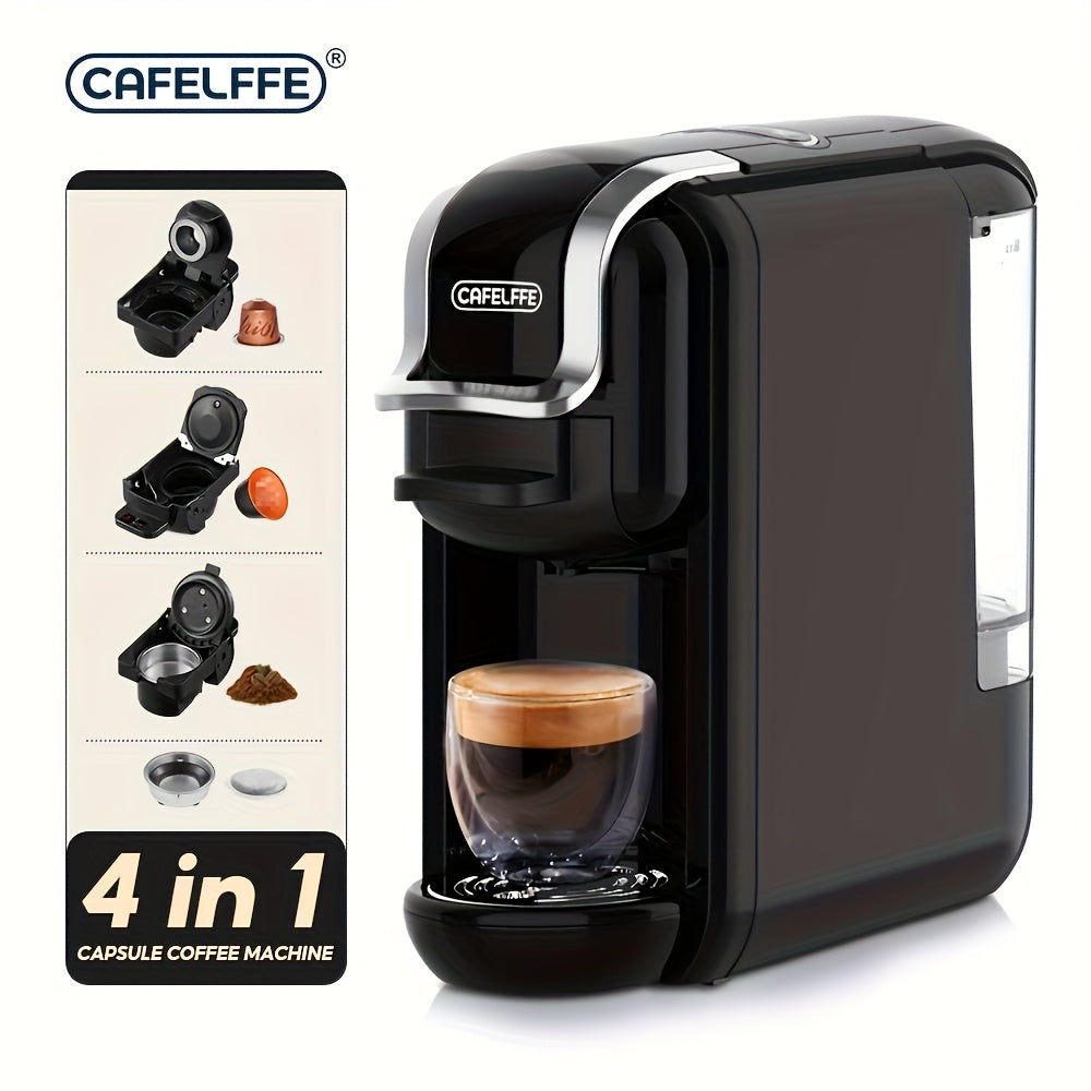 Máquina de café multifuncional em cápsulas CAFELFFE | Máquina de expresso italiana | Uso quente e frio | Aquecimento rápido | Compatível com cápsulas NES, DG e ESEpod | Máquina de café automática para casa e escritório | Ótima opção de presente para D