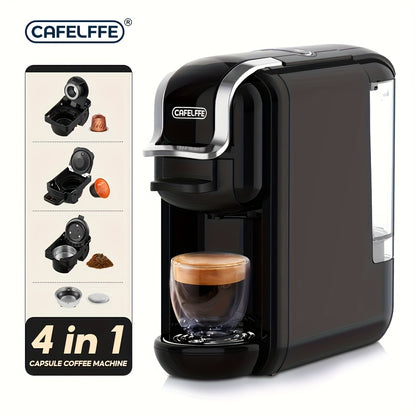 Máquina de café multifuncional em cápsulas CAFELFFE | Máquina de expresso italiana | Uso quente e frio | Aquecimento rápido | Compatível com cápsulas NES, DG e ESEpod | Máquina de café automática para casa e escritório | Ótima opção de presente para D