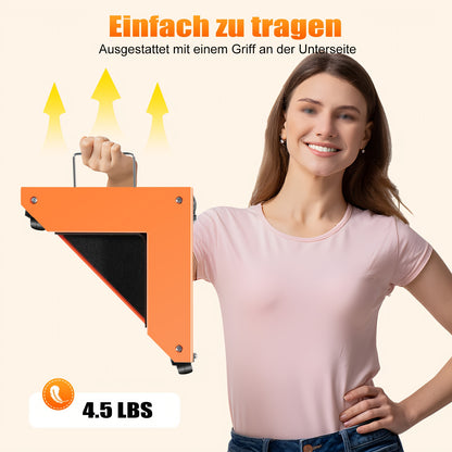 4pcs Heavy-Duty Corner Mover Dolly Set with Triangular Frame & 639.11 KG Capacity - All-Terrain Moving System with Locking Mechanism, Sturdy Carbon Steel Construction & PU Wheels for Pianos, Refrigerators, Cabinets, Washing M