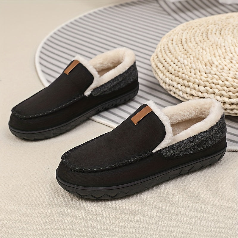 SKYGRASS Unisex Slip-On Slippers - Thick Cushioned EVA Sole, Soft Fabric Upper & Lining, Round Toe Design for Indoor/Outdoor Use - Winter Warmth, Casual Comfort - Ideal Gift for Men & Women, Indoor Slippers, Indoor Footwear,