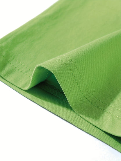 Kid's Solid Color T-shirt, Casual Short Sleeve Top, Boy's Tee For Summer