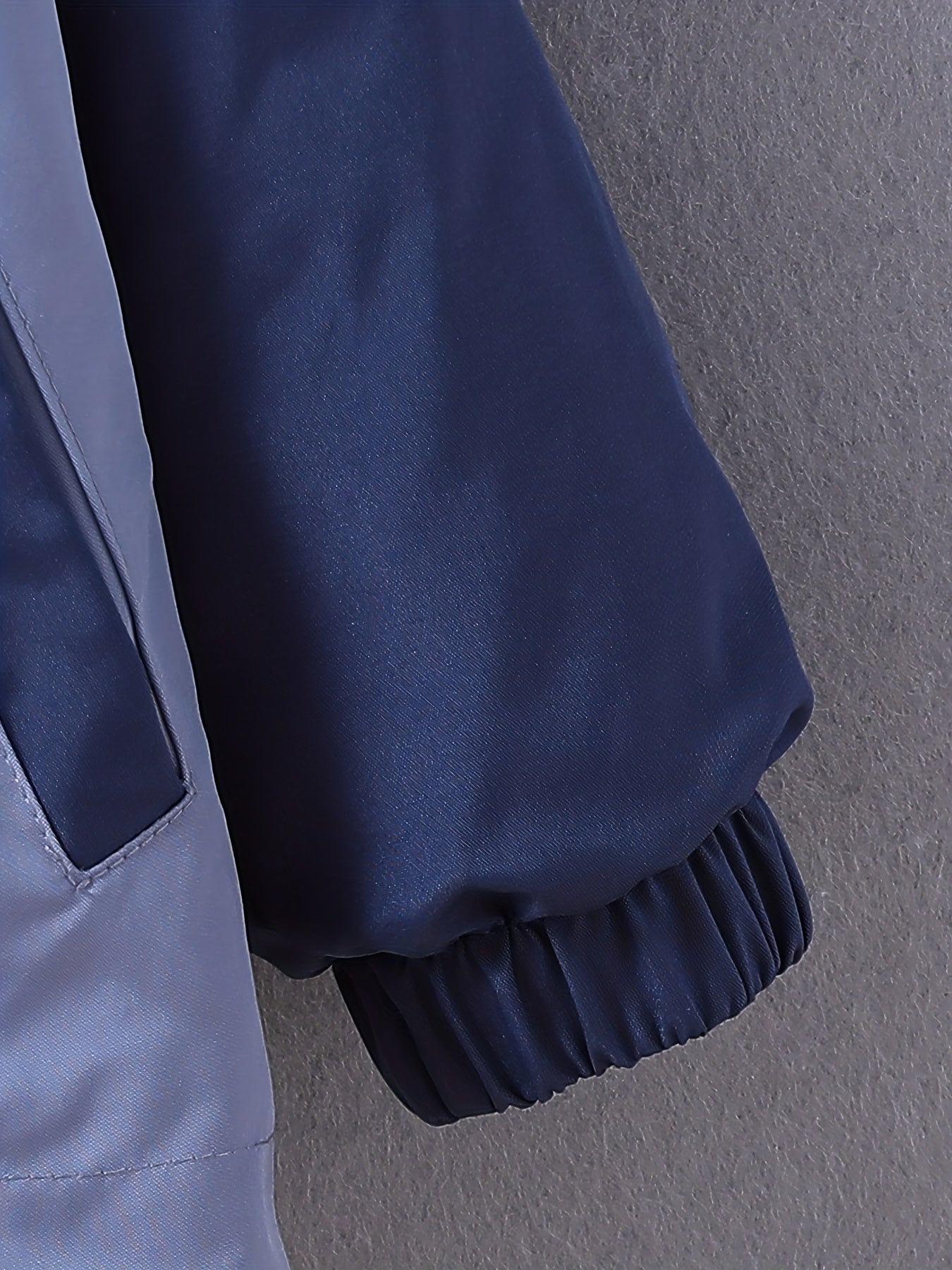 Boys' Casual Hooded Windbreaker Jacket, 100% Polyester, Long Sleeve Raglan Zip-Up Outdoor Coat with Alphabet Pattern, Non-Stretch Fabric, Regular Fit for Fall/Winter - Warm & Windproof