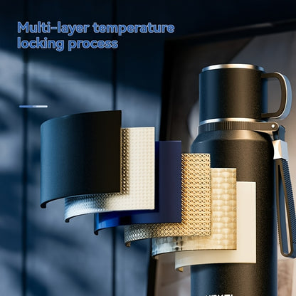 Explore The Insulated Cup, NMREI Stainless Steel Insulated Cup with Lid And Handle, One-Click Opening, Suitable for Outdoor, Camping, Car