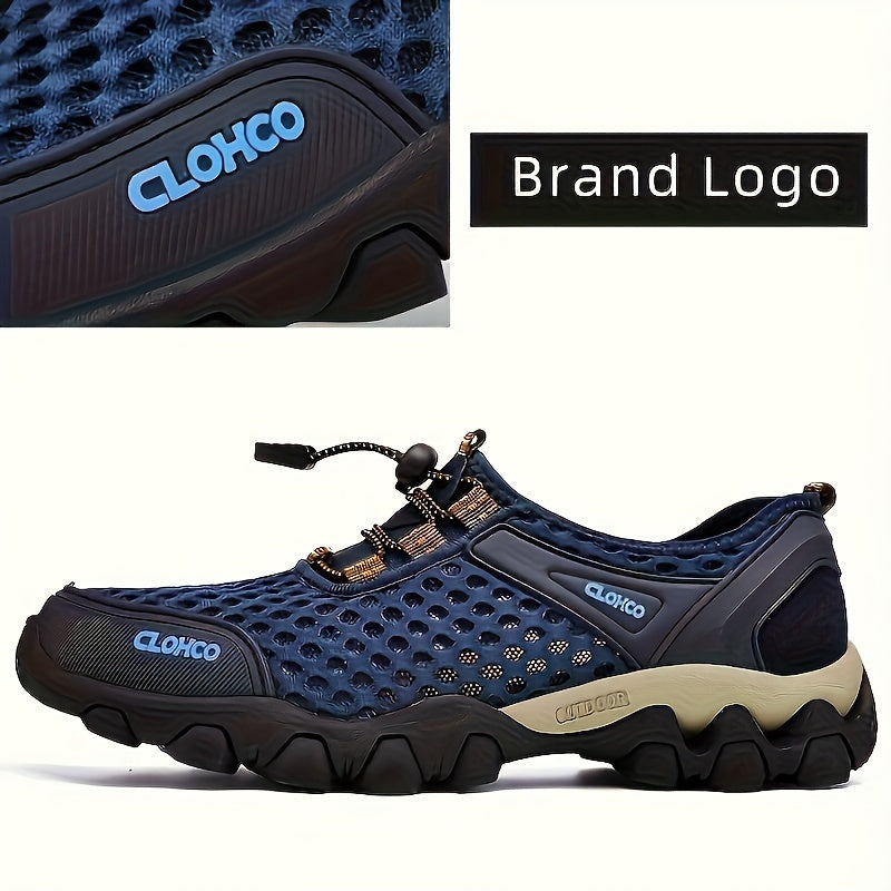 CLOHOO Men's Trendy Comfortable Mesh Sandals, Breathable Wear-resistant Non-slip Sport Shoes For Outdoor Walking Running Hiking, Spring Summer Autumn