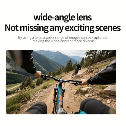 LEMNOI 4K Ultra HD Action Camera, Equipped with 360° Gimbal, Wi-Fi, 4K Video Recording, Long-Lasting Battery Life, Multiple Bicycle/Motorcycle/Helmet Mounts, Compact Design, Suitable for Outdoor And Urban Adventures, Adventu