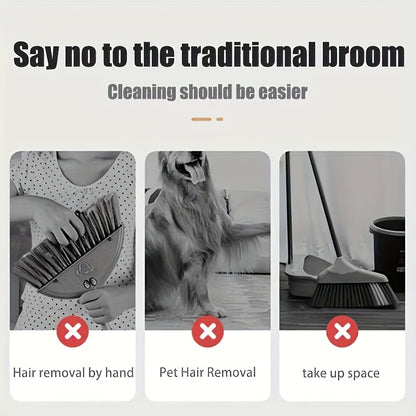 3-in-1 Home Cleaning Kit: Soft Bristle Broom, Dustpan & Brush Combo - Non-Stick Hair, Ideal for Home, Office, School, Dorm - Perfect Christmas Gift, Cleaning Brush