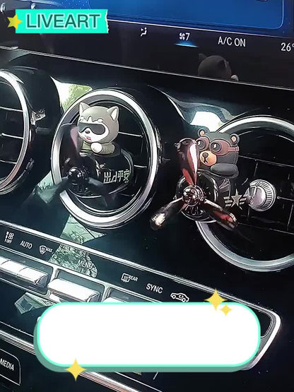 6 pastilhas de fragrância para automóvel, aromatizador de ar automóvel Pilot Bear, recarga de perfume para saída de ar do automóvel, acessórios para automóvel, aroma de longa duração.