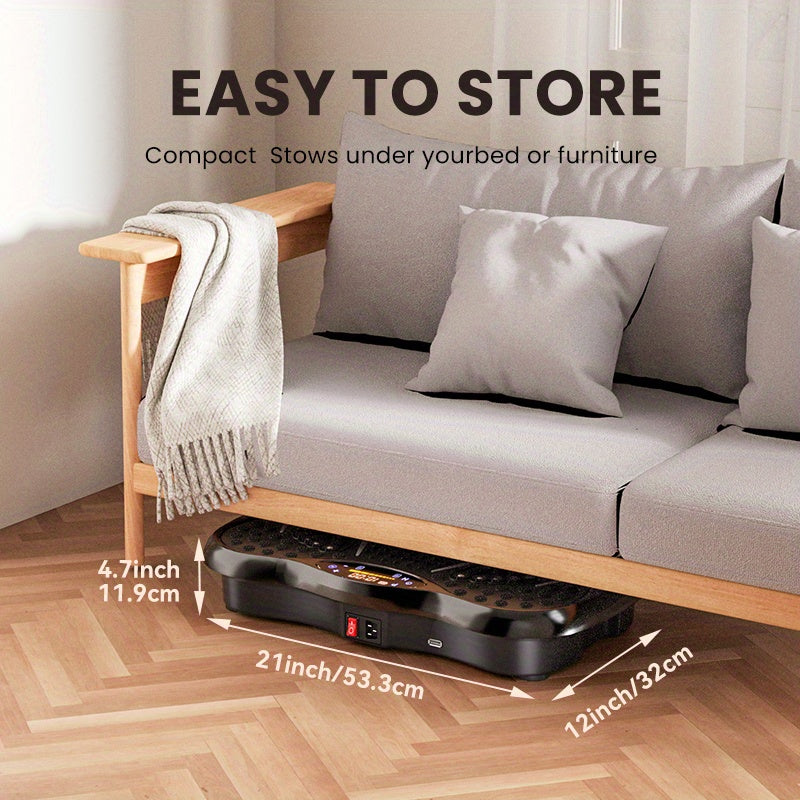 Vibration Plate Exercise Machine for Weight Loss - 10-Minute Full Body Workout with 3 Large Areas of Vibration, Portable Home Gym Fitness Equipment, No Battery Needed, Pink/Black, Weight Loss Exercise Machine, Sleek Exercise