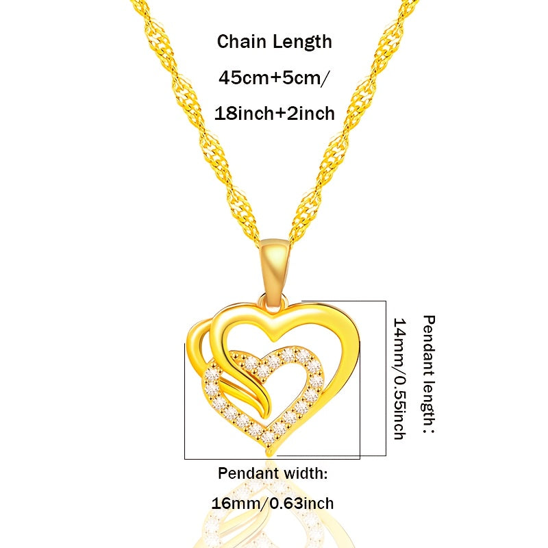 925 Silver Necklace with a Lovely Heart-Shaped Pendant for Ladies, a Perfect Gift for Ladies on Holidays And Birthdays, Suitable for Banquets And Festivals, Comes with a Gift Box.