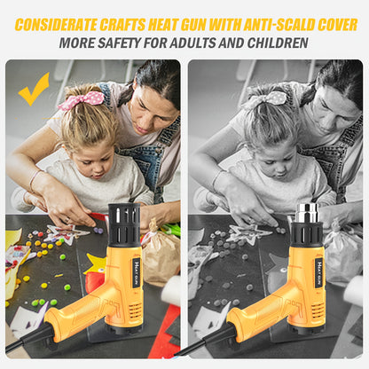 2000W Professional Electric Heat Gun with Adjustable Temperature Control, 1.5S Fast Heating, 122°F-1202°F Range, Ideal for Welding & Soldering, Automotive & Construction Use, European Standard Plug, 220-240V, Soldering Heat