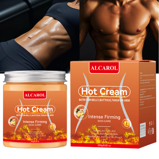 Hot Sports Cream Moisturizing Non-Greasy Aloe Vera Flavor with Vitamin C and Turmeric Infusion Large Capacity 250g for All Light Beige Types, Fitness Body Lotion Heat Relax Cream Hot Body Butter Exercise Sweat Cream Suitable