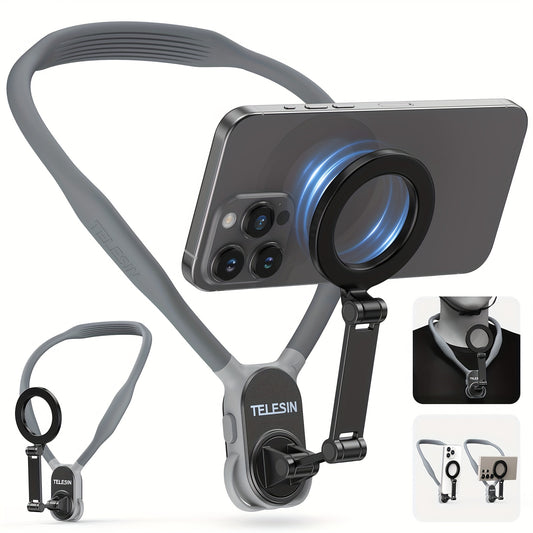 Suporte Magnético TELESIN para Telemóvel – Pescoço, Peito ou Bicicleta