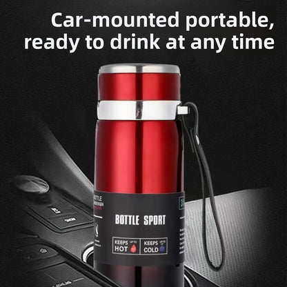 1000ml/33.8oz Stainless Steel Thermos - Double-Wall Vacuum Insulated Cup with Leakproof Lid, 24-Hour Hot/Cold Retention, Large Mouth for Easy Cleaning - Matte Finish, Ideal for Camping, Hiking, Office, Travel - Keeps Drinks H