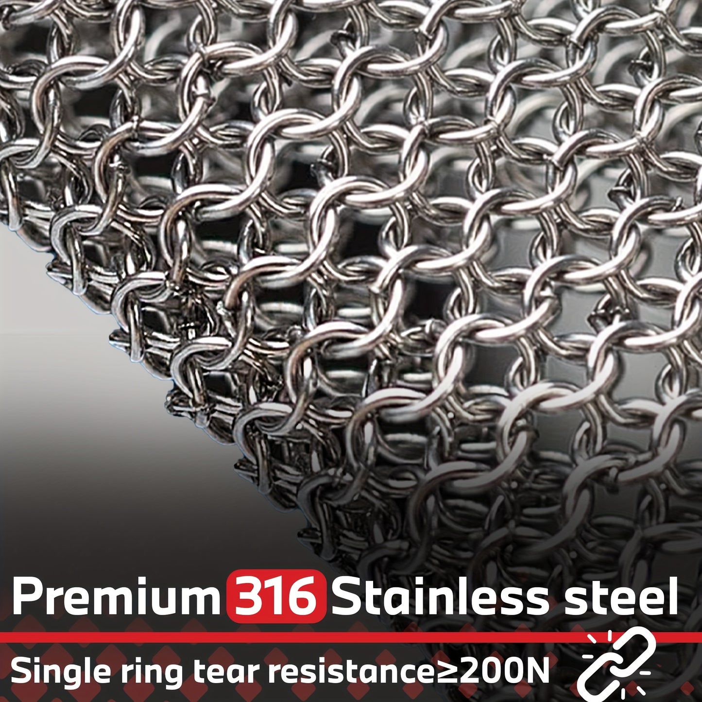 Cut-Resistant Stainless Steel Chainmail Glove | ANSI A9 Certified | Adjustable Buckle Closure | Ideal for Chefs, Butchers & Fish Filleting | Durable Metal Mesh Design | Enhanced Safety for Kitchen Use, Fish Filleting Glove |