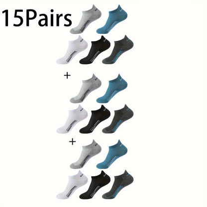 10 Pairs of Unisex No-Show Socks, Combed Cotton Breathable Mesh Casual Athletic Crew, Socks for Work, High Quality Socks for Men, Plus Size Mens Socks, Grippe Socks, Working Socks for Men, Casual Attire, Work Socks, Minimalis
