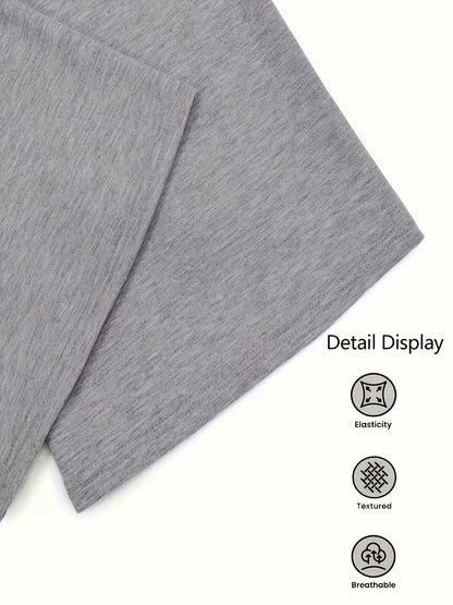 2pcs Women'S High-Waisted Wide-Leg Pants with Heart Letter Print - Casual Loose-Fit Joggers, Solid Color, All-Season Comfort, Pockets, Versatile for Casual Attire